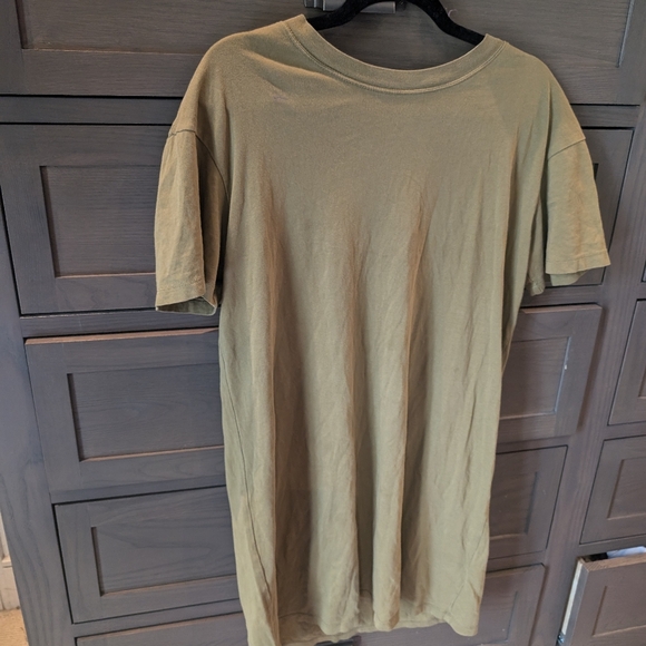 Madewell Classic Tee Olive Green T-shirt Dress Sz M - Picture 6 of 7